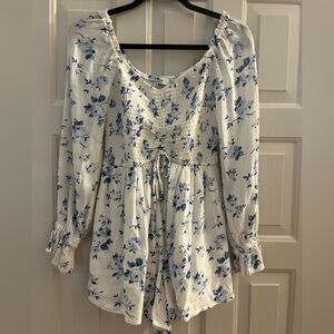 Hollister Floral Long Sleeve Romper